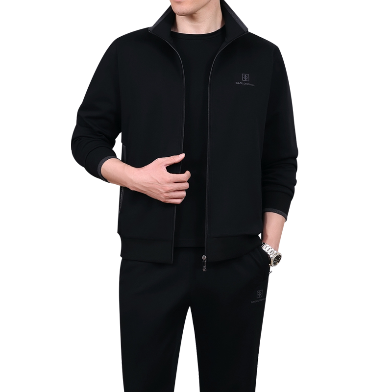 新款休闲运动服套装男春秋三件套