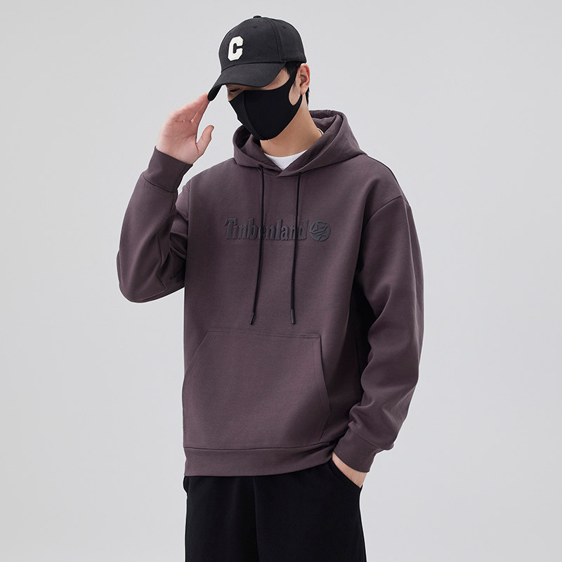 美式连帽重磅黑色卫衣男春秋字母印花长袖新款宽松休闲打底衫男款