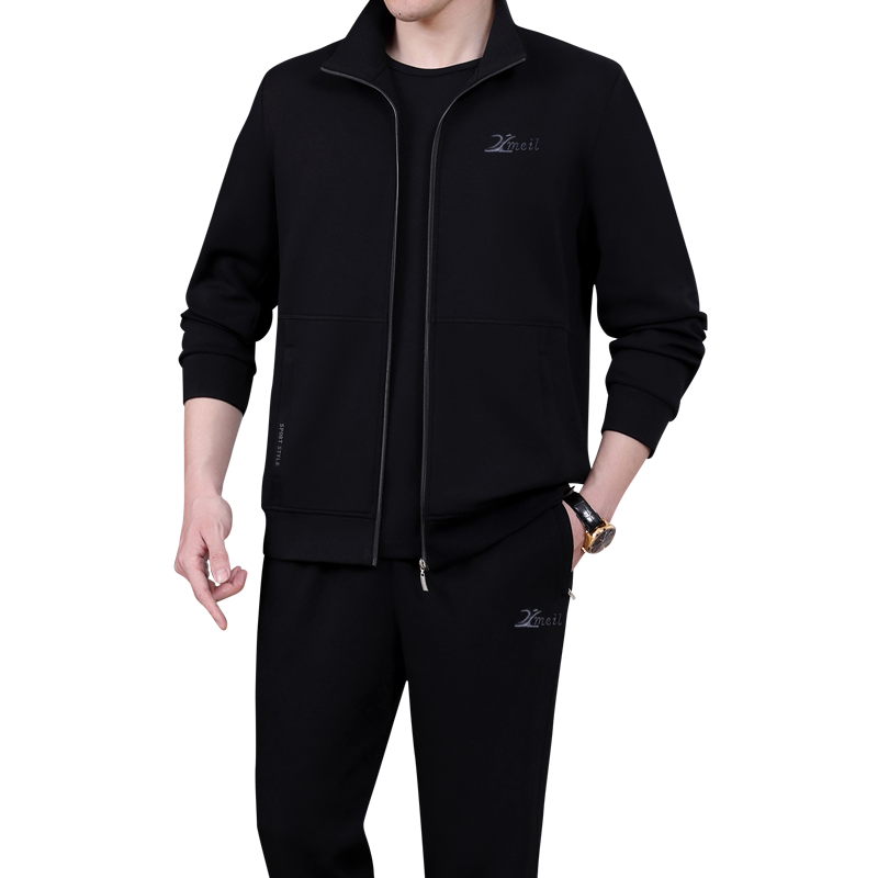 新款休闲运动服套装男春秋三件套