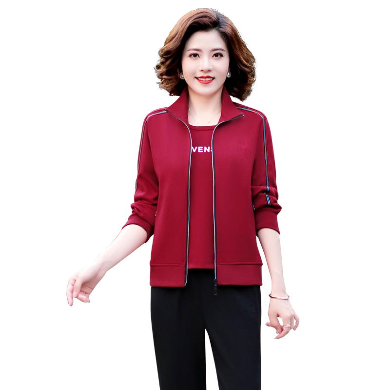 新款休闲运动服套装女春秋三件套