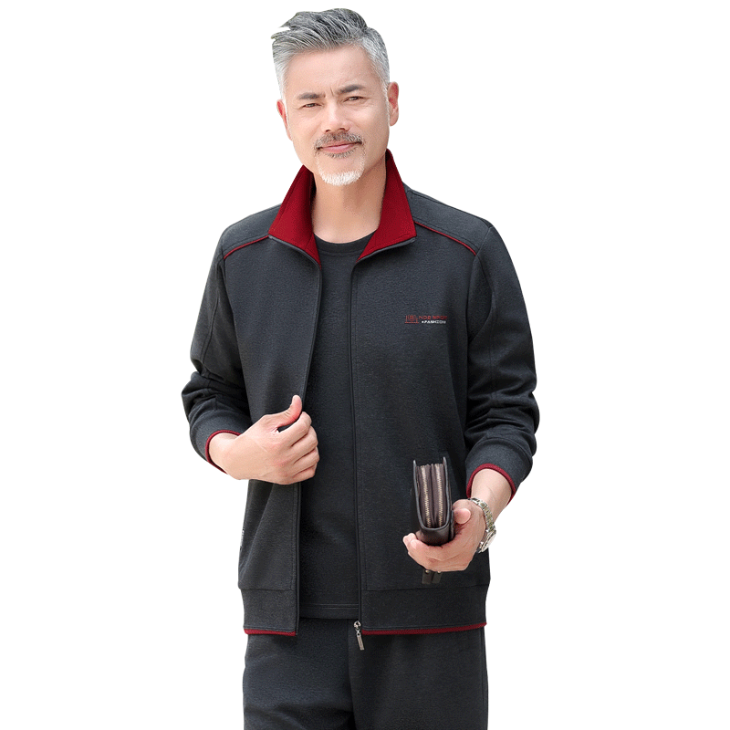 新款休闲运动服套装男春秋三件套