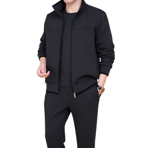 中老年运动套装男春秋季爸爸装宽松三件套中年男士休闲运动服装男