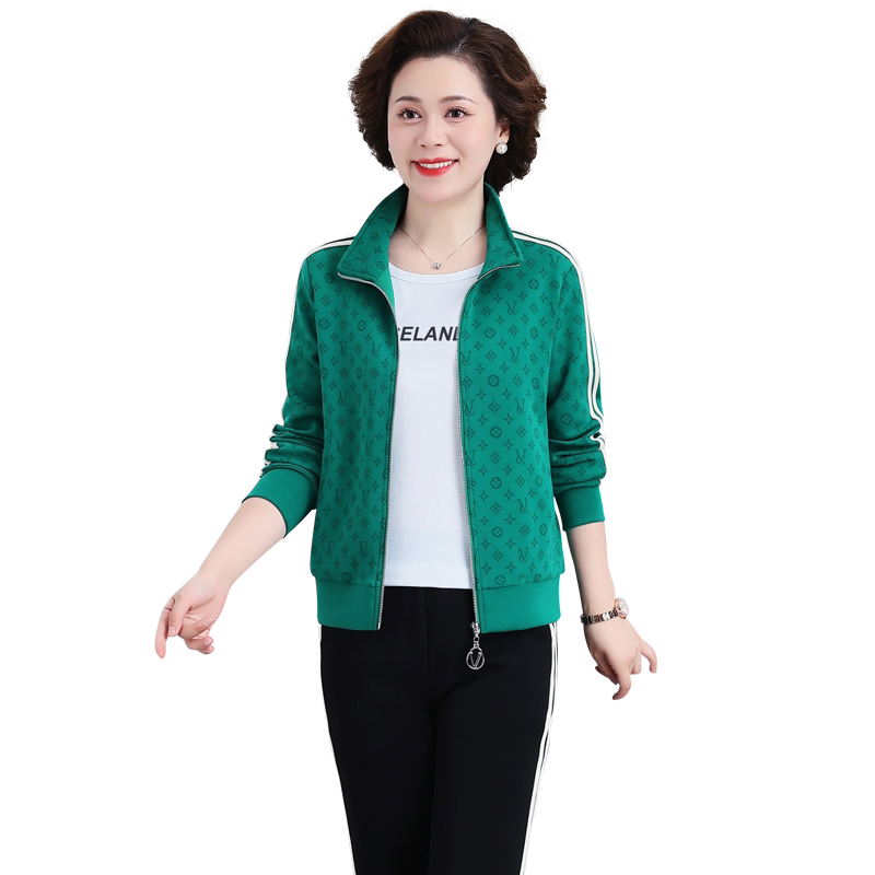 中年妈妈秋装运动套装新款外套