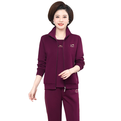 新款休闲运动服套装女春秋三件套