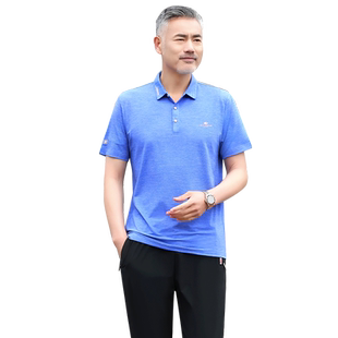 中老年t恤男士夏季2023年新款爸爸夏装套装冰丝短袖老爸父亲衣服