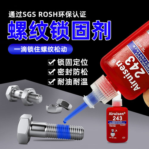 金属螺丝胶纹锁固剂中高强度