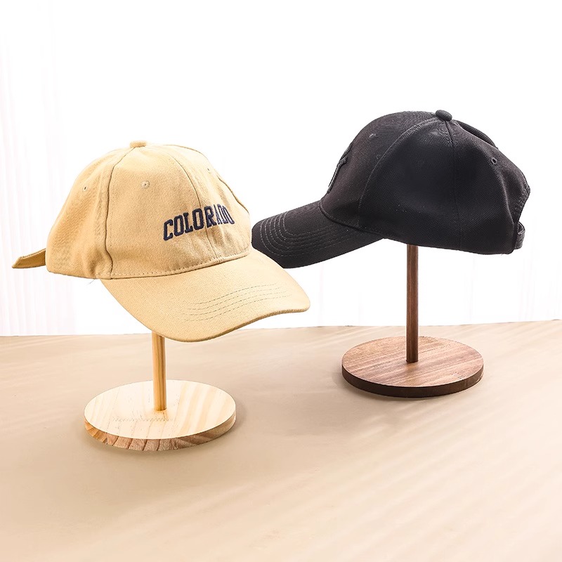 胡桃色头模首饰展示架帽子托架