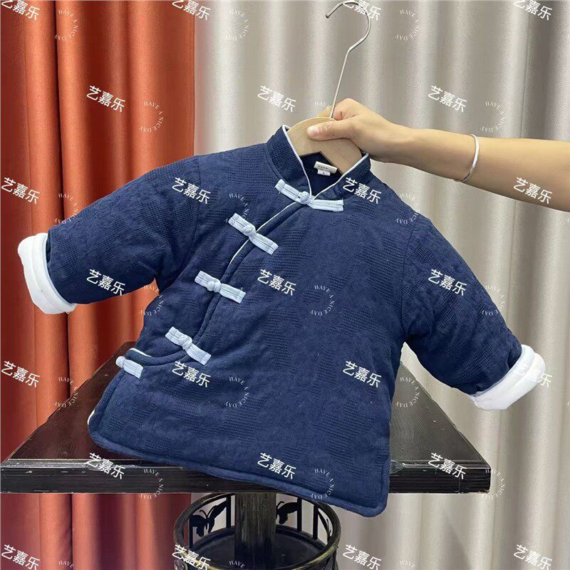 儿童唐装棉衣新款冬季加厚宝宝棉袄碎花棉花小棉服民族风
