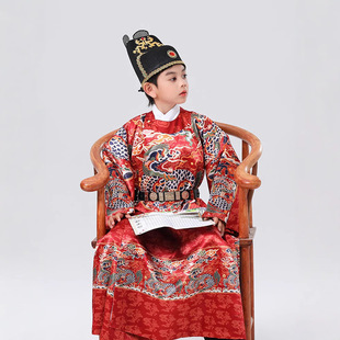 儿童皇帝汉服男童圆领袍幼儿飞鱼服锦衣卫亲子明制汉服团龙袍亲子