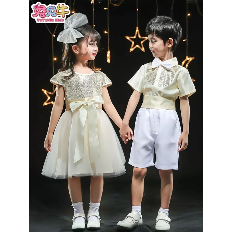 六一儿童节童声中小学生合唱团演出服男女童舞蹈诗歌朗诵表演服装