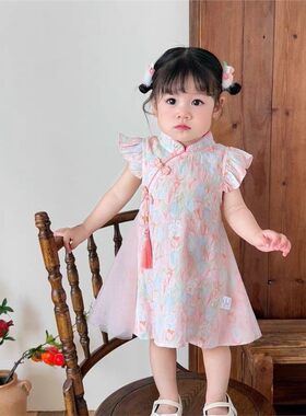 女童连衣裙2026新款夏装儿童公主裙女宝夏季新中式国风礼服旗袍裙