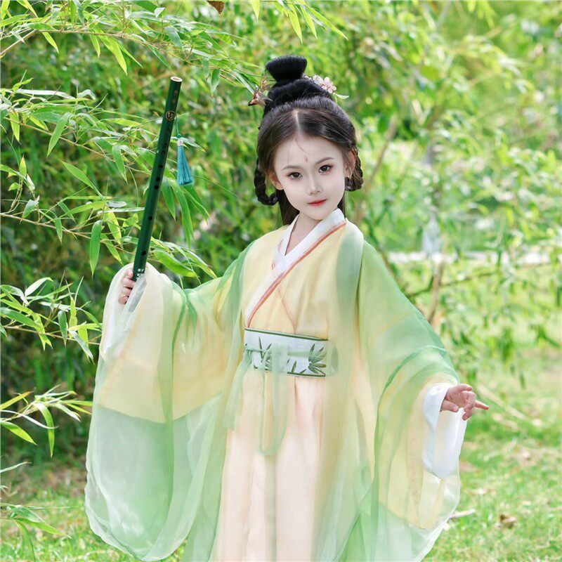 魏晋风汉服女童2025新款
