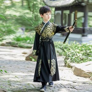汉服男童春秋2024新款唐装高端儿童古装中国风武侠男孩帅气演出服