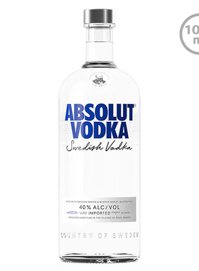 Absolut Vodka 绝对伏特加原味经典洋酒进口1000ml 1L 一瓶一码