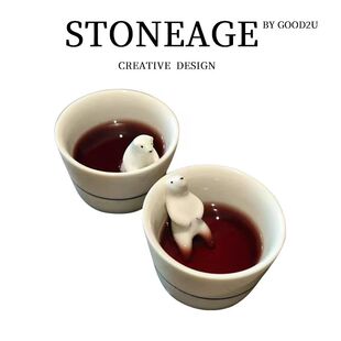 高颜值超萌可爱送女生实用礼物浮雕陶瓷器迷你酒杯清酒杯浮雕小杯