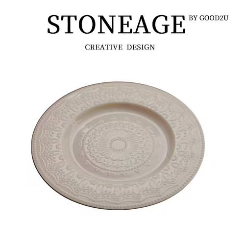 法式蕾丝浮雕新款碗碟套装家用盘子菜盘陶瓷饭碗汤碗鱼盘碗盘餐具