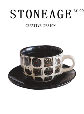 芬兰正品夜猫小可爱高颜值咖啡杯陶瓷随手马克杯奶茶水杯节日礼物