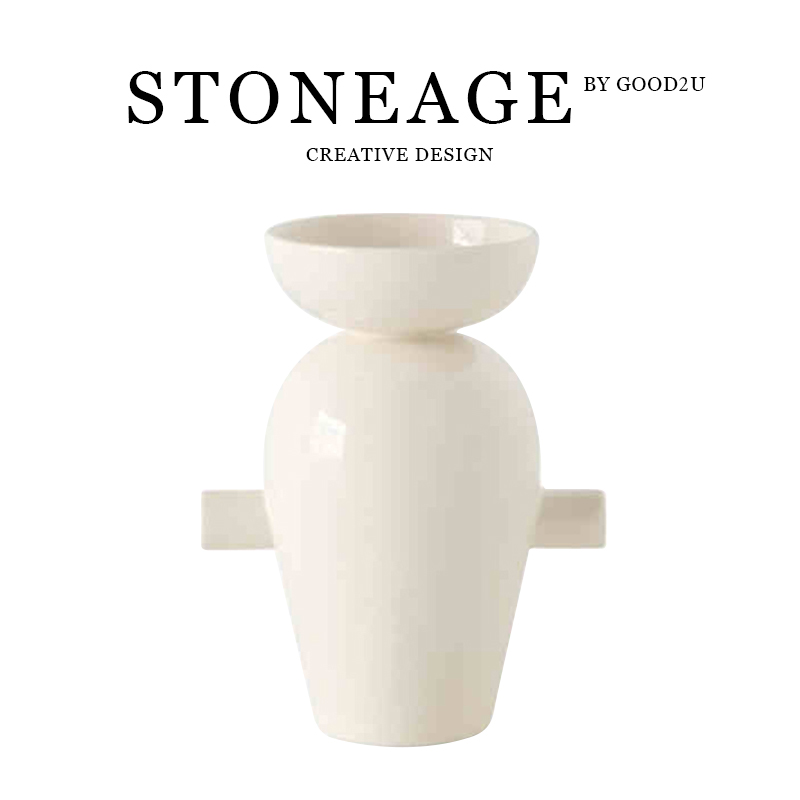 丹麦&tradition Momento陶瓷花瓶装饰摆件北欧设计师款奶油色花瓶