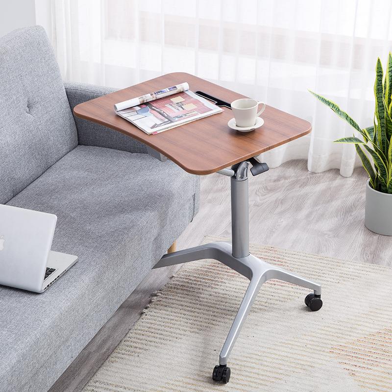 铝合金气动杆升降桌笔记本电脑桌站立式家用办公桌演讲台写字书桌