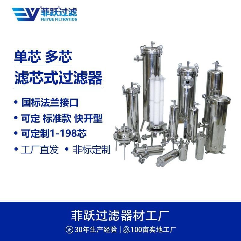 滤芯式过滤器工业级不锈钢单芯式PP多芯式精密保安过滤器厂家