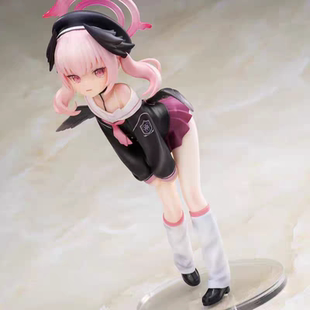 蔚蓝档案下江小春手办黑服潮装二次元美少女动漫模型雕像摆件周边