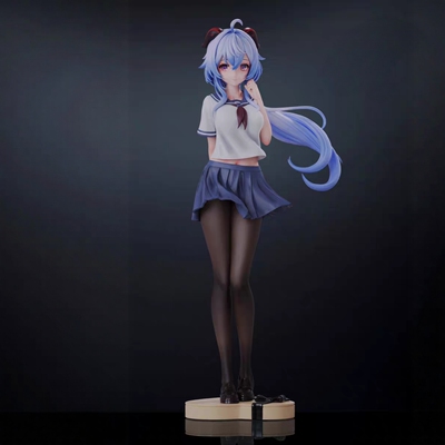 【全款】原神游戏周边甘雨手办校服JK二次元美少女模型机箱摆件