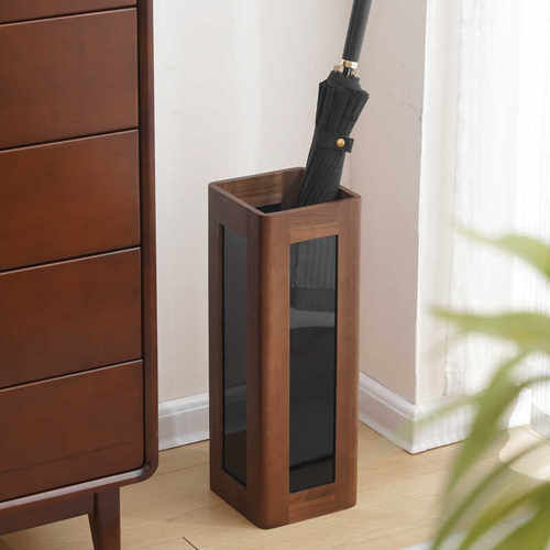 中式实木伞架家用雨伞收纳架伞桶