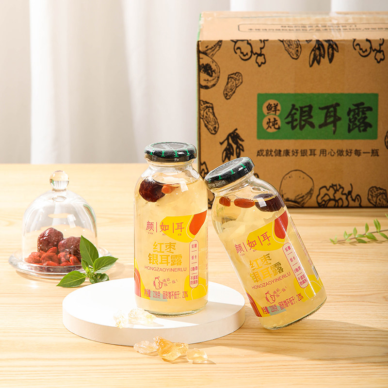颜如耳红枣木瓜银耳露228g*6瓶