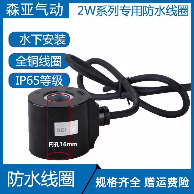 全铜水下喷泉防水电磁阀水阀线圈220v地埋式电磁控制阀开关阀