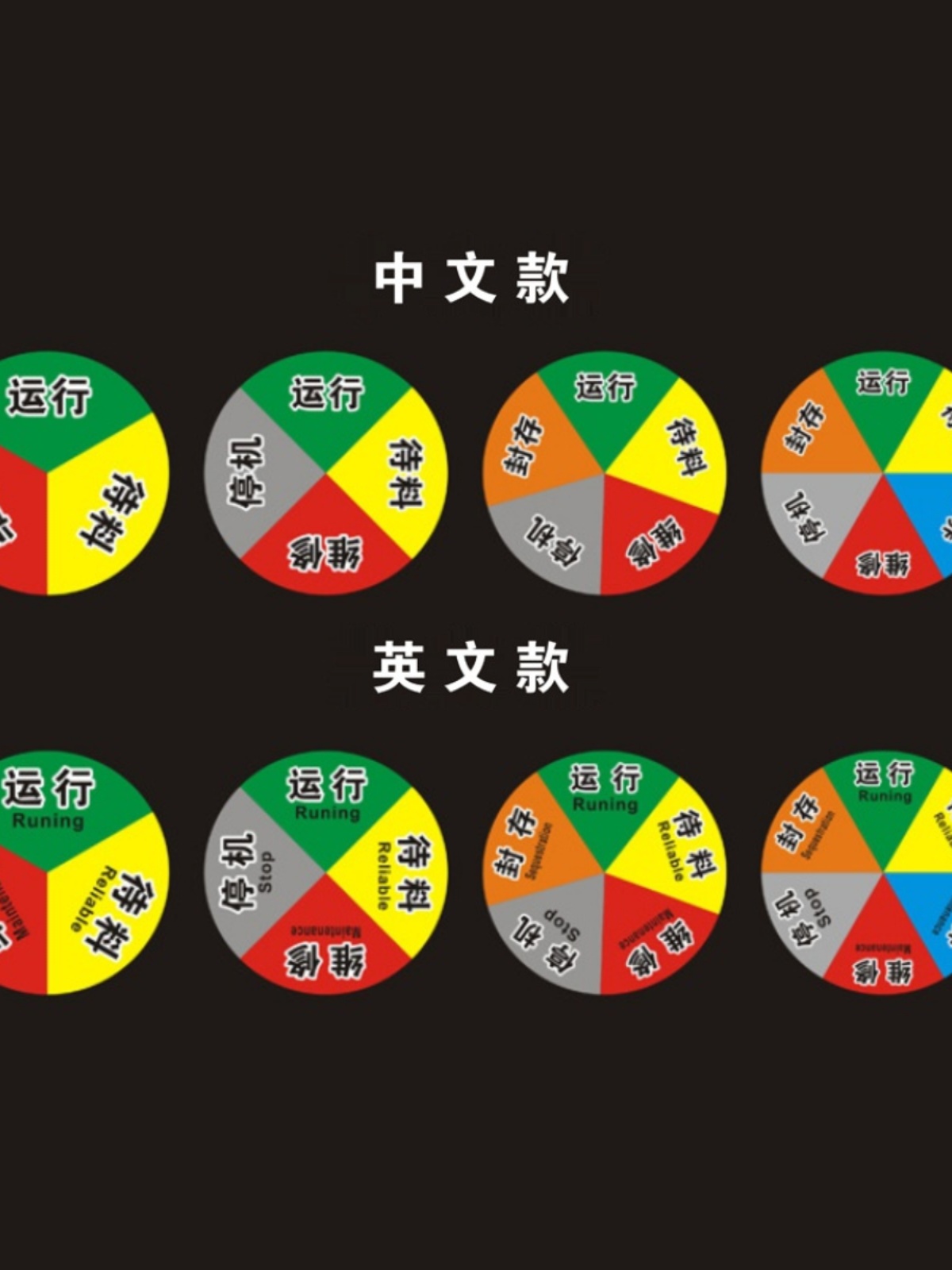 态标识牌a磁吸贴胶两用设备状态管理力识牌亚克标标牌