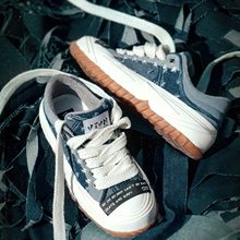 檀健次同款VTVN硫化鞋复古牛仔鞋蓝厚底增高板鞋女情侣帆布鞋男