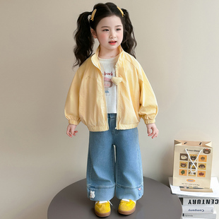 女童外套2026新款春秋女宝宝黄色束口外衣休闲时髦洋气百搭款外衣