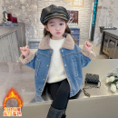衣服儿童冬装 洋气小女孩宝宝韩版 2025新款 女童牛仔加绒外套秋冬款