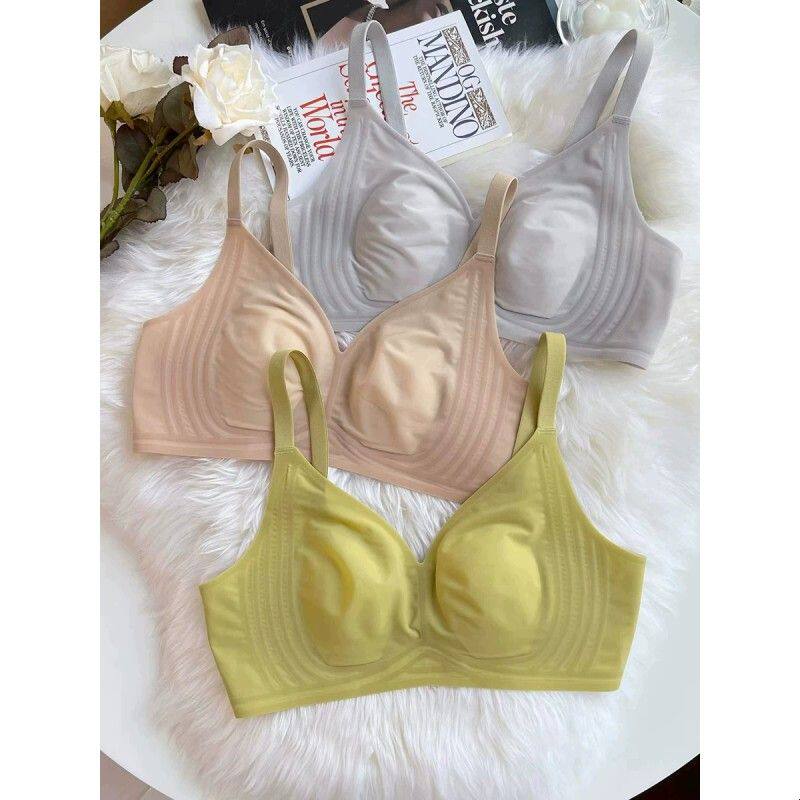 果冻面膜bra超薄舒适内衣女大胸显小无痕收副乳防下垂兔耳朵文胸