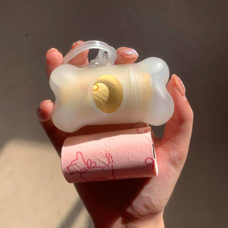 便携式宠物拾便袋胶囊垃圾袋分配器外出便携手提可降解狗捡屎神器