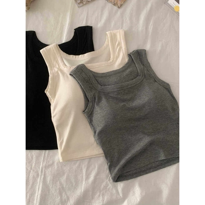 2024新款免穿文胸带胸垫背心女内搭吊带舒适一体打底外穿上衣