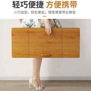 楠竹实木制床上电脑桌书桌小桌板飘窗懒人膝上桌宿舍上铺学习桌卧