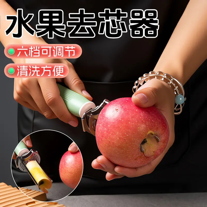 去核器家用不锈钢红枣去核器取水果核削苹果可调节去芯器