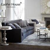 本哈特现代简约实木三人沙发别墅布艺两人休闲沙发客厅2023新款