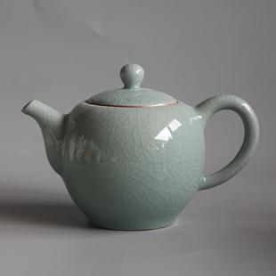 家用陶瓷茶壶小号功夫茶具泡茶壶冰裂过滤壶280毫升手工单壶哥窑