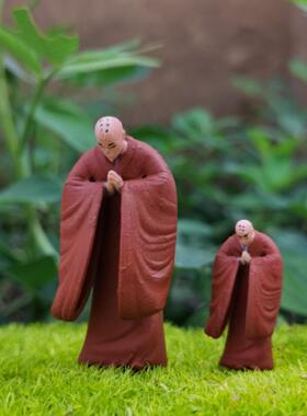 新中式风格桌面装饰摆件宣府悟空室微景观盆景水族山石禅宗历史人