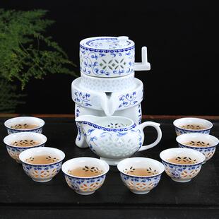 家用石磨创意半全自动懒人防烫泡茶器茶壶茶杯 陶瓷功夫茶具套装