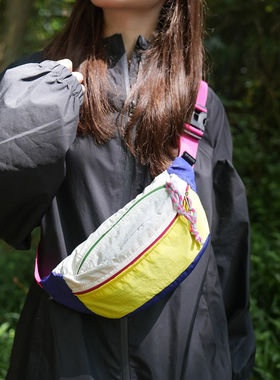 多巴胺风格胸包男女休闲户外斜挎包运动单肩百搭小背包手机包腰包
