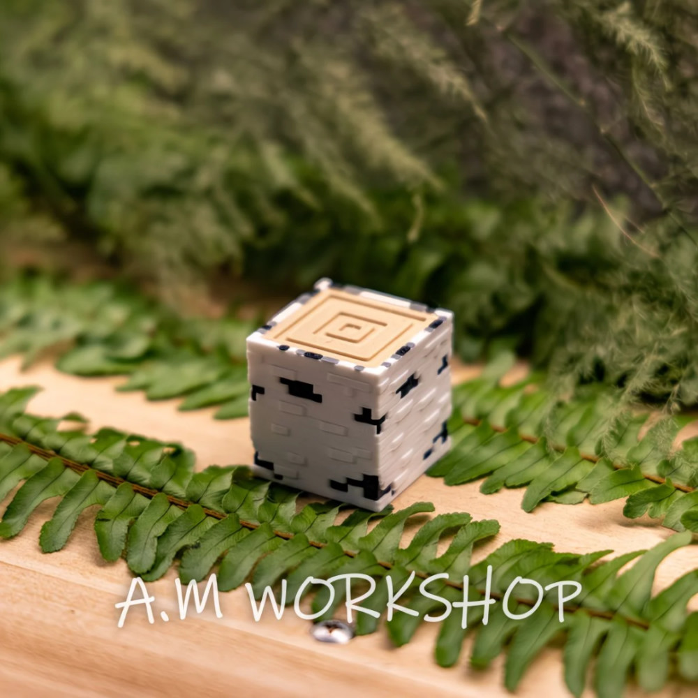 我的世界白色树木方块积木3d打印拼装模型益智玩具儿童礼物