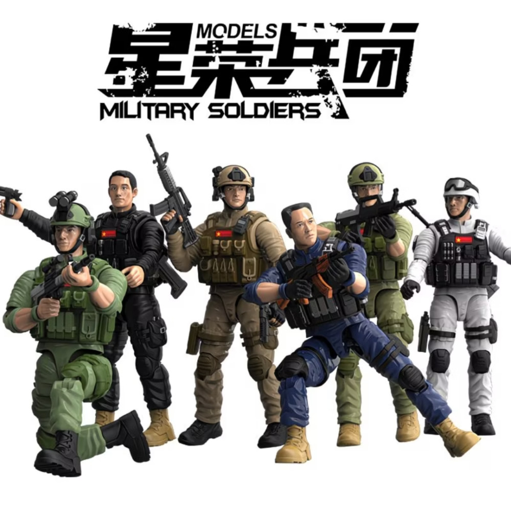 兵人模型军事可动人偶特种兵手办多关节士兵玩具男孩收藏
