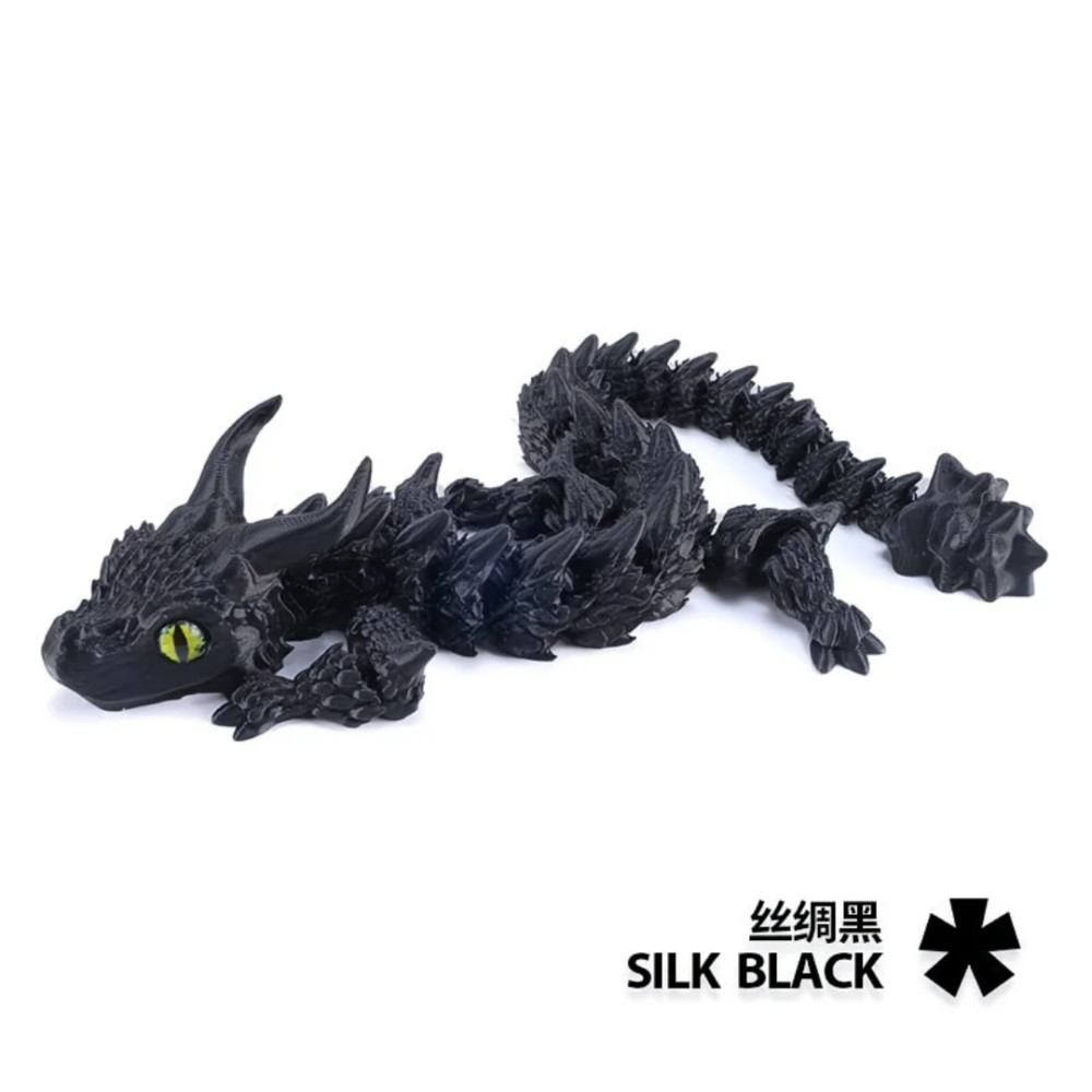 3d打印龙仿真双角龙玩具立体模型摆件手办关节可动夜光怪兽