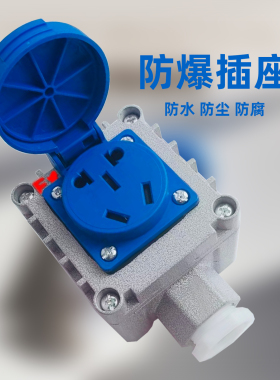 防爆插座五孔220V一体式明装10-16A单联工业防水防尘墙壁开关插座