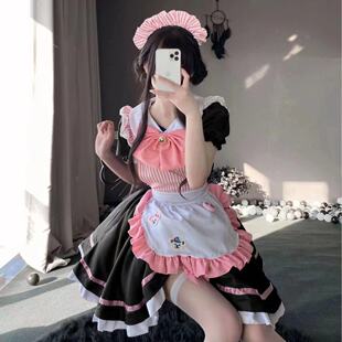 可爱女仆装甜美大码男女仆连衣裙洛丽塔cosplay性感角色扮演服装