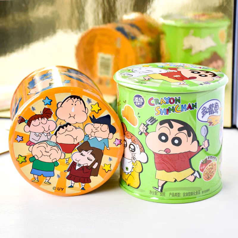 添乐卡通王蜡笔小新联名款多嘴鱼饼干网红零食添乐小零食儿童零食