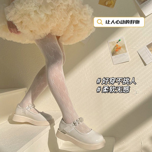 女童打底袜夏季 袜洛丽塔透气儿童丝袜薄袜 公主袜网眼袜连裤